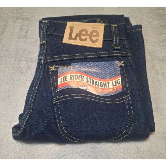 Vintage Mens Lee Regular Fit Straight Leg Heavy Weight Denim 25x32 See Descrip